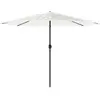 vidaXL Parasol de jardin avec mât en acier blanc 324x324x247 cm