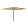 vidaXL Parasol de jardin avec mât en acier marron 388x388x248 cm
