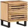 vidaXL Table de chevet 40x33x46 cm bois de manguier massif brut