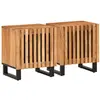 vidaXL Tables de chevet 2 pcs 40x33x46 cm Bois d'acacia massif