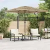 vidaXL Parasol de jardin avec mât en acier marron 248x248x248 cm