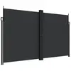 vidaXL Auvent latéral rétractable noir 200x600 cm