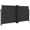 vidaXL Auvent latéral rétractable noir 120x600 cm