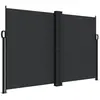 vidaXL Auvent latéral rétractable noir 160x1200 cm