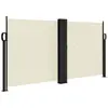 vidaXL Auvent latéral rétractable crème 120x1200 cm