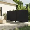 vidaXL Auvent latéral rétractable noir 180x1000 cm
