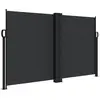 vidaXL Auvent latéral rétractable noir 140x1200 cm