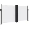 vidaXL Auvent latéral rétractable blanc 120x1000 cm