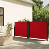 vidaXL Auvent latéral rétractable rouge 140x1000 cm