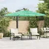 vidaXL Parasol de jardin avec mât en acier vert 246x246x230 cm