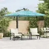 vidaXL Parasol de jardin avec mât en acier bleu 246x246x230 cm