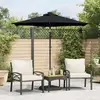 vidaXL Parasol de jardin avec mât en acier noir 225x225x212 cm