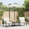vidaXL Parasol de jardin avec mât en acier blanc 225x225x212 cm