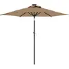 vidaXL Parasol de jardin avec mât en acier taupe 225x225x212 cm