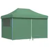 vidaXL Tente de réception pliable escamotable 4 parois latérales vert