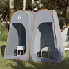 vidaXL Tente d'intimité gris et orange escamotable imperméable