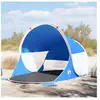 vidaXL Tente de plage bleu azuré escamotable imperméable