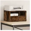 vidaXL Support d'imprimante chêne fumé 40x32x22,5 cm bois d'ingénierie