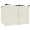 vidaXL Tonnelle avec rideaux crème 3x3 m acier