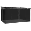 vidaXL Tonnelle avec parois en filet anthracite 4x3 m acier