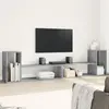 vidaXL Meubles TV 2 pcs gris béton 100x30x50 cm bois d'ingénierie
