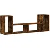 vidaXL Meubles TV 2 pcs chêne fumé 100x30x50 cm bois d'ingénierie