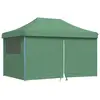 vidaXL Tente de réception pliable escamotable 4 parois latérales vert