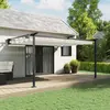 vidaXL Gazebo mural Crème 3 x 4 m Acier