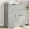 vidaXL Buffet gris béton 60x31x70 cm bois d'ingénierie