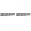 vidaXL Armoires murales 2 pcs sonoma gris 99x18x16,5cm bois ingénierie