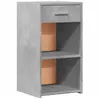 vidaXL Tables de chevet 2 pcs gris béton 35x34x65 cm bois ingénierie