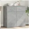 vidaXL Buffet gris béton 79x38x80 cm bois d'ingénierie