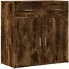 vidaXL Buffet chêne fumé 79x38x80 cm bois d'ingénierie