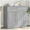 vidaXL Buffet sonoma gris 79x38x80 cm bois d'ingénierie