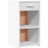 vidaXL Tables de chevet 2 pcs blanc 35x34x65 cm bois d'ingénierie