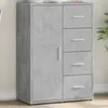 vidaXL Buffet gris béton 60x31x84 cm bois d'ingénierie