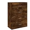 vidaXL Buffet chêne fumé 60x31x84 cm bois d'ingénierie