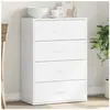 vidaXL Buffet blanc 60x31x84 cm bois d'ingénierie