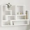 vidaXL Étagère murale blanc 96x12x64 cm bois d’ingénierie