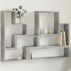 vidaXL Étagère murale gris béton 96x12x64 cm bois d'ingénierie