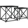vidaXL Tables basses gigognes 2 pcs noir bois d'ingénierie