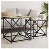 vidaXL Tables basses gigognes 2 pcs chêne sonoma bois d'ingénierie