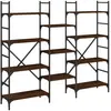 vidaXL Bibliothèque chêne marron 160x28,5x136,5 cm bois d'ingénierie