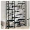 vidaXL Bibliothèque noir 127,5x28,5x172,5 cm bois d'ingénierie