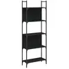 vidaXL Bibliothèque noir 155,5x24x166,5 cm bois d'ingénierie