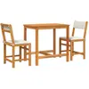vidaXL Ensemble de balcon avec coussins 3 pcs bois massif d'acacia