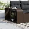 Vidaxl - tagères de rangement 2 pcs marron résine tressée