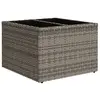 vidaXL Table de jardin dessus en verre gris 55x55x37 cm résine tressée