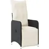 vidaXL Chaises inclinables de jardin lot de 2 et table résine tressée
