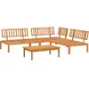 vidaXL Salon palette de jardin 4 pcs bois d'acacia massif